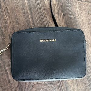 Michael Kors Black Leather Shoulder Bag